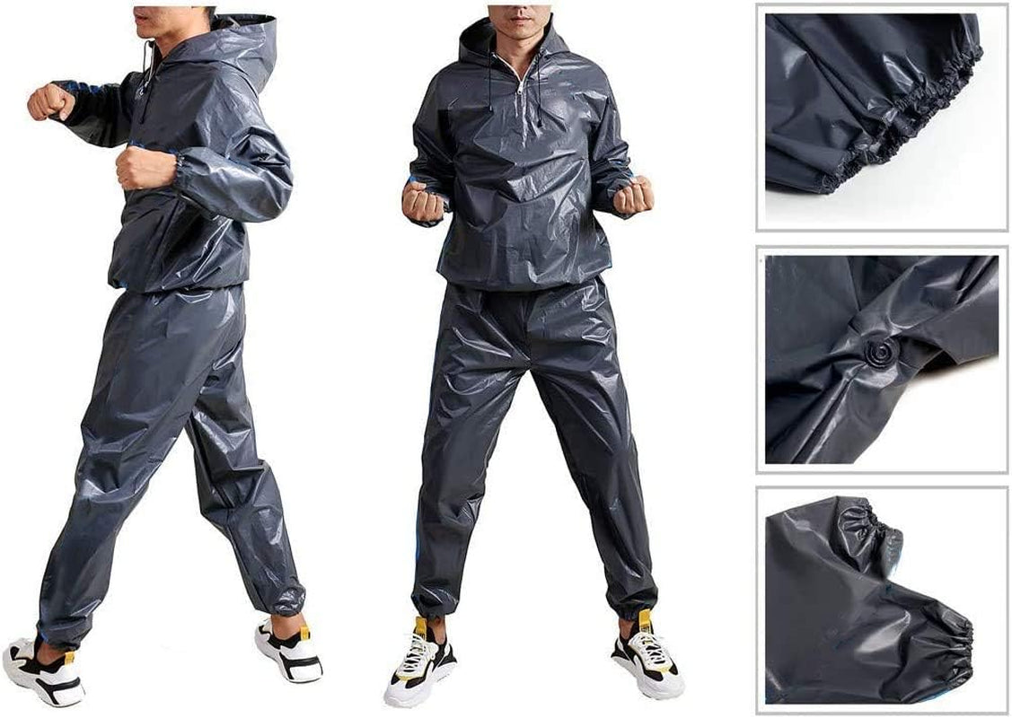 Sauna Suit Fitness Workout Sauna Jacket and Sauna Pants Sweat Suits Sweat Sauna Suit for Men Women