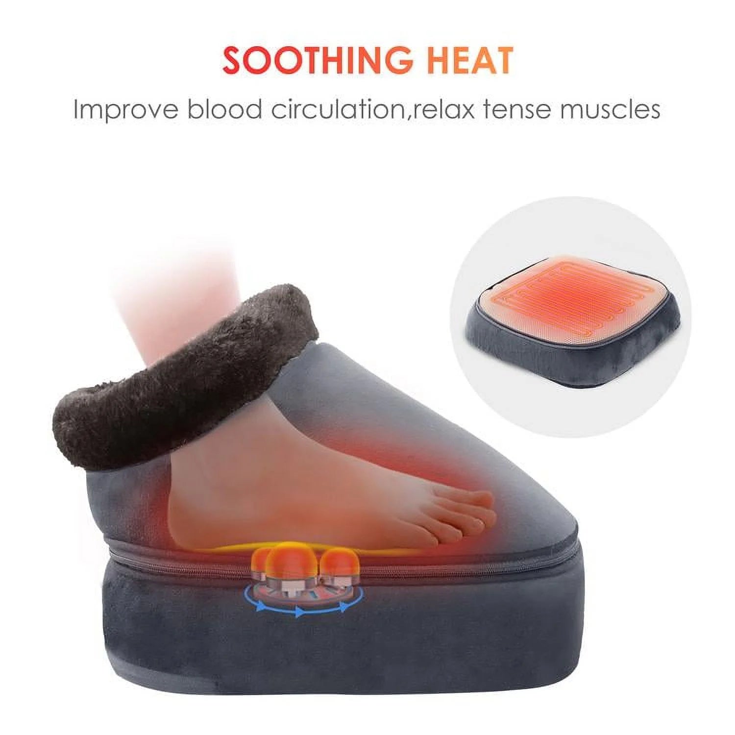 Kneading Shiatsu Foot & Back Massager with Heat, Feet Warmer Machine Gift for Family