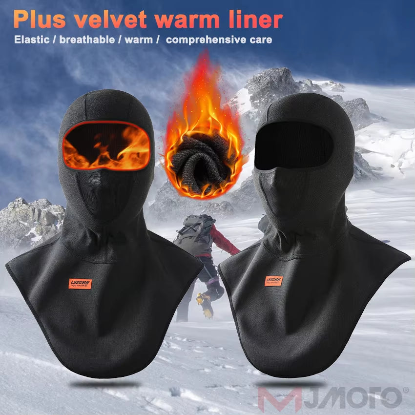 New Motorcycle Mask Fleece Thermal Face Mask Keep Warm Moto Riding Balaclava Motorbike Biker Winter Windproof Ski Mask Men Women