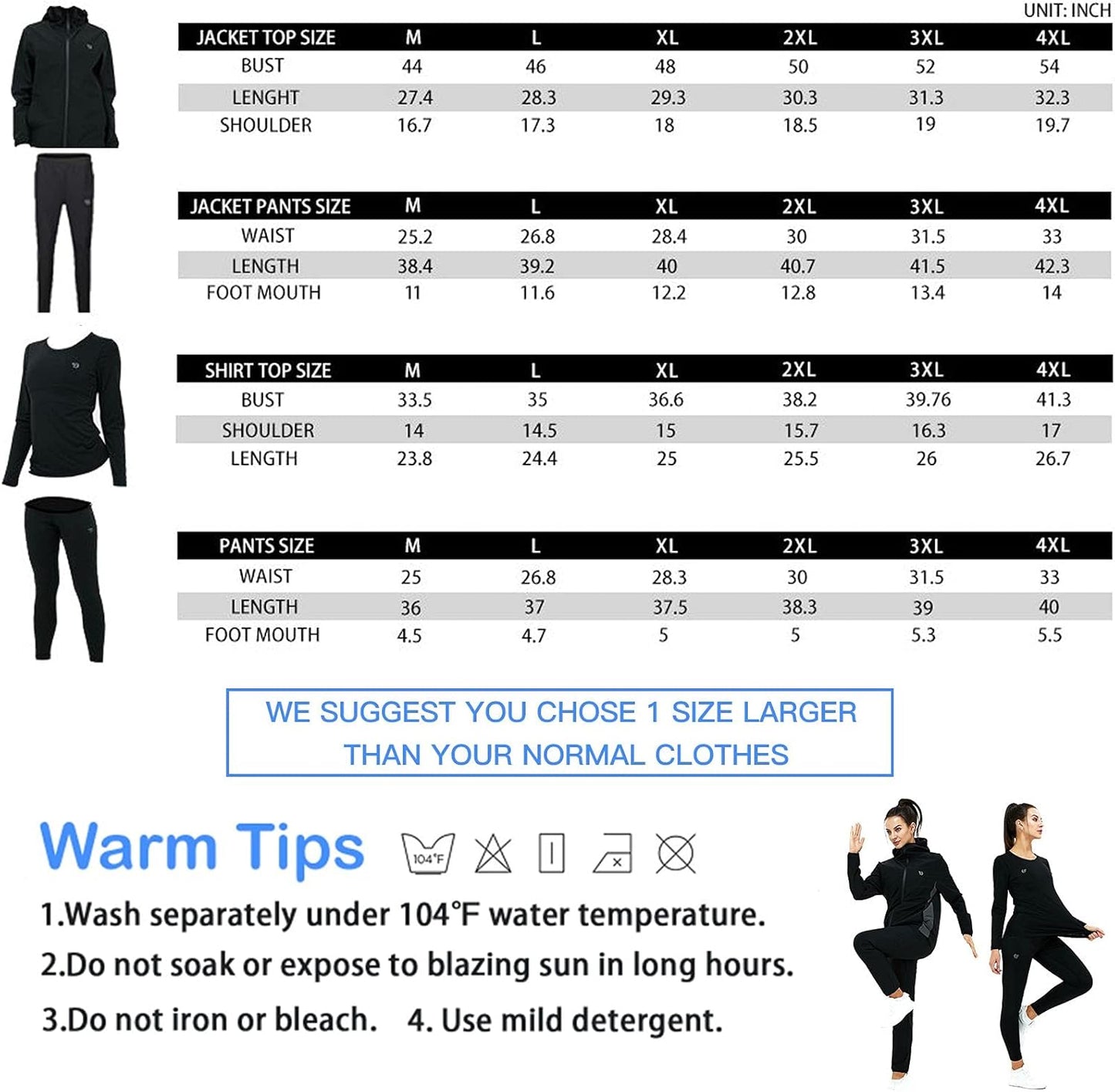 Sauna Suit for Women Weight Loss Sweat Suit Slim Fitness Clothes