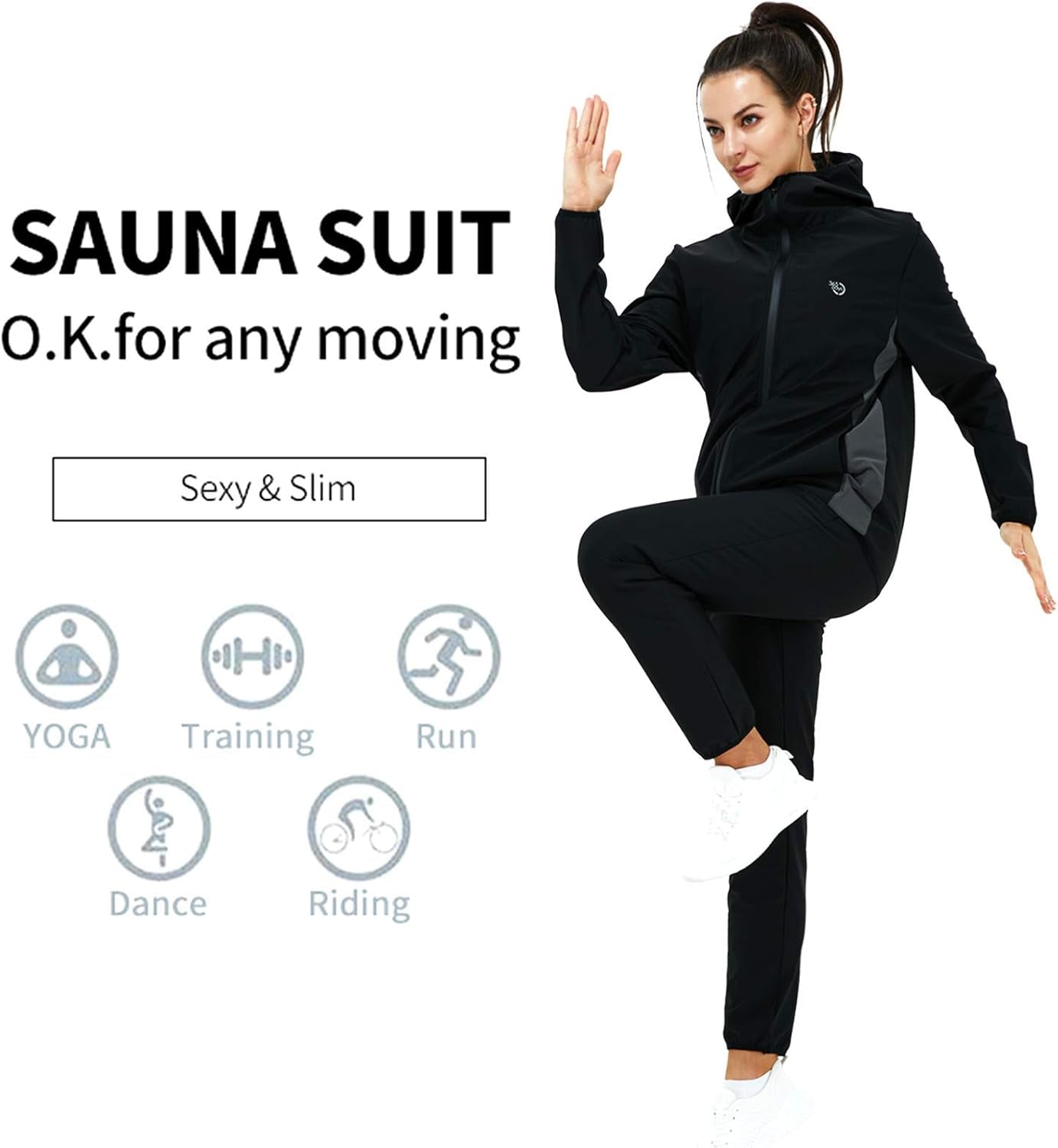 Sauna Suit for Women Weight Loss Sweat Suit Slim Fitness Clothes