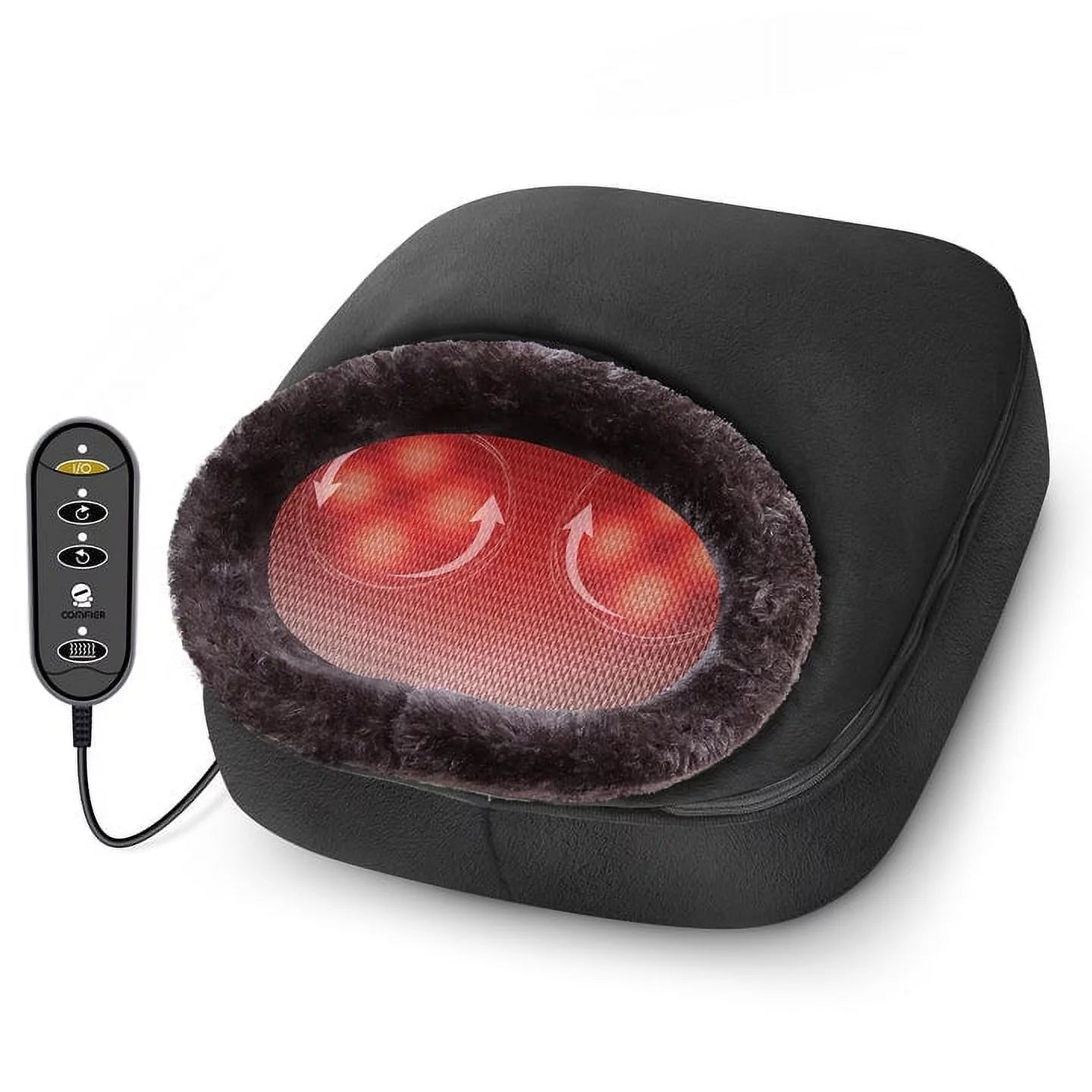 Shiatsu Foot Massager with Heat Feet Warmer Massage Machine Electric Heating Pad for Back, Gift for Women Men