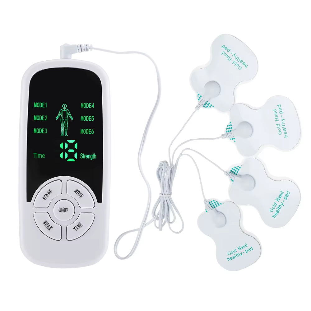 Electric Massage Tens Machine Body Massager EMS Muscle Stimulator Vibrators Meridian Pulse Electrotherapy Physical Therapy Tool