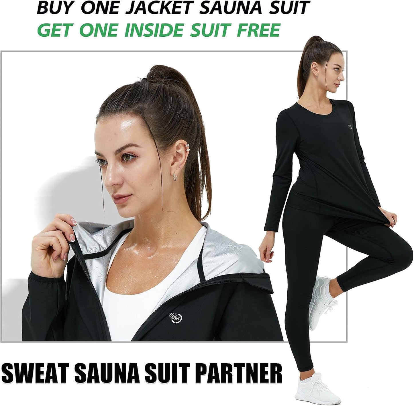 Sauna Suit for Women Weight Loss Sweat Suit Slim Fitness Clothes