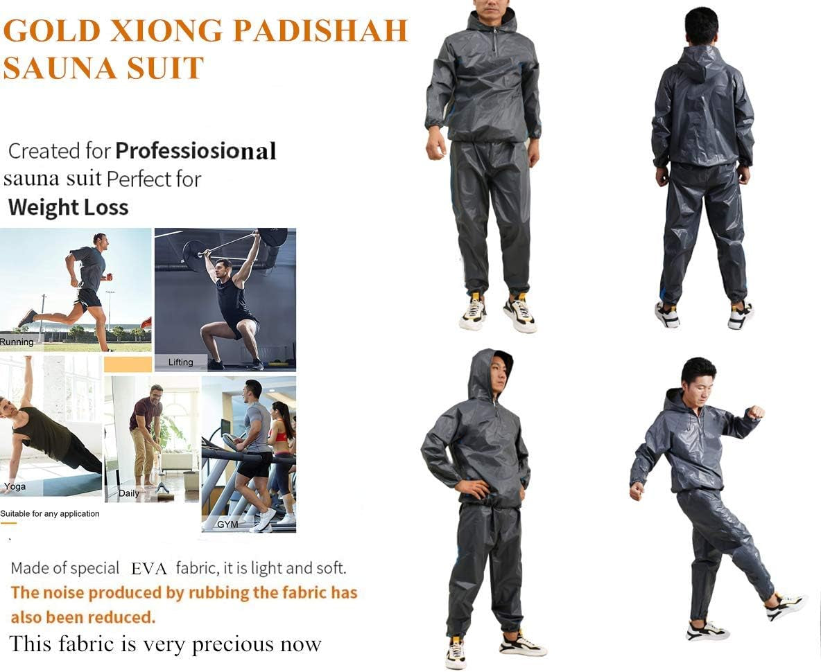 Sauna Suit Fitness Workout Sauna Jacket and Sauna Pants Sweat Suits Sweat Sauna Suit for Men Women